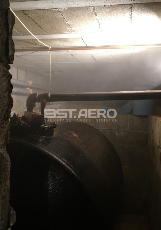 fuel deversé dans une maison