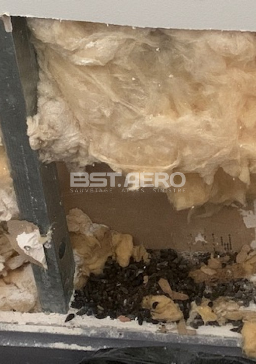 d&eacute;g&acirc;ts de rats dans un mur