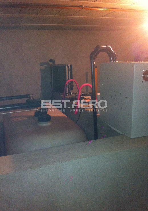 destruction d'odeur de fuel suite debordement cuve a fuel