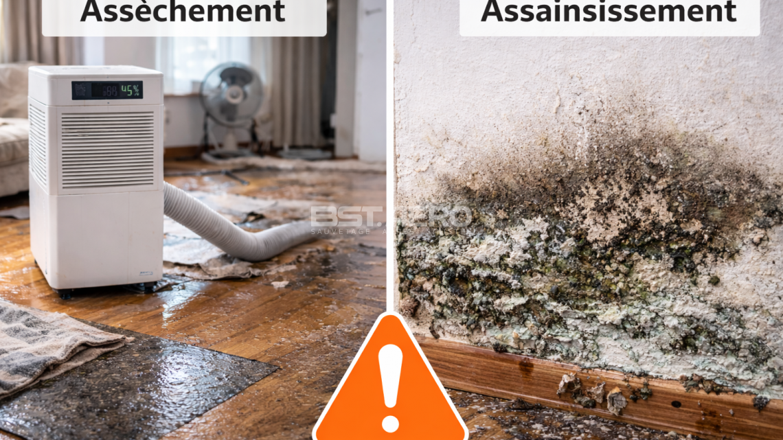 Ass&egrave;chement ou assainissement apr&egrave;s une inondation : comprendre la diff&eacute;rence